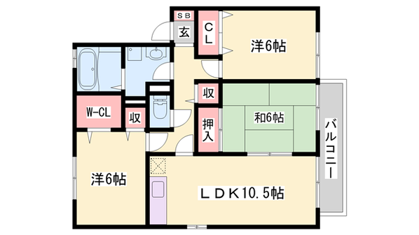 アーヴェニール憩の物件間取画像